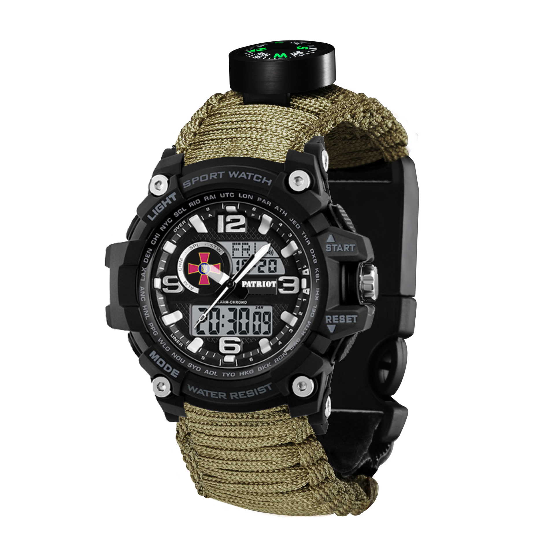 Patriot 012BKSU ЗСУ Чорні Паракордовий ремінець Army Green + Коробка - 2