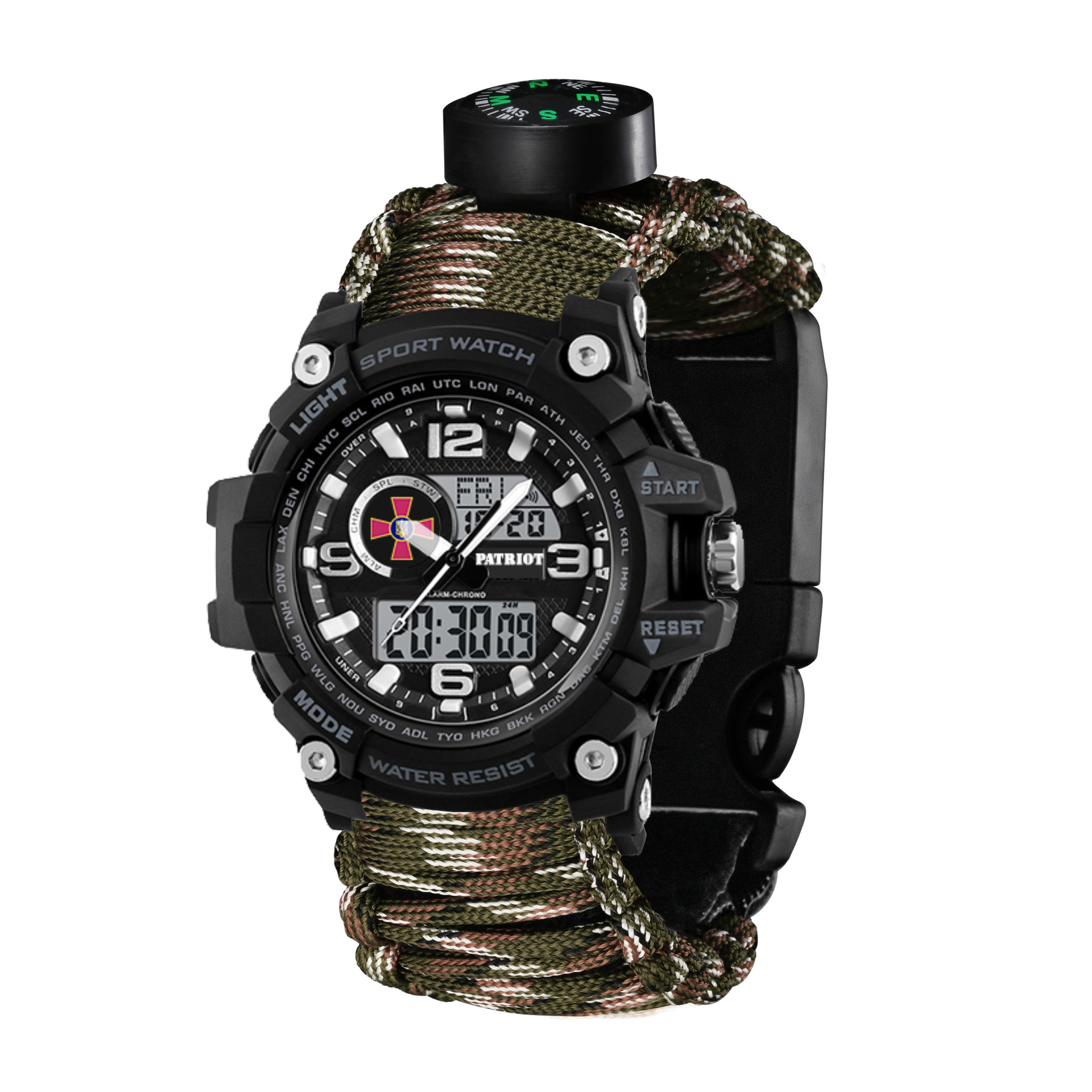 Patriot 012BKSU ЗСУ Чорні Паракордовий ремінець Camo Green + Коробка - 2