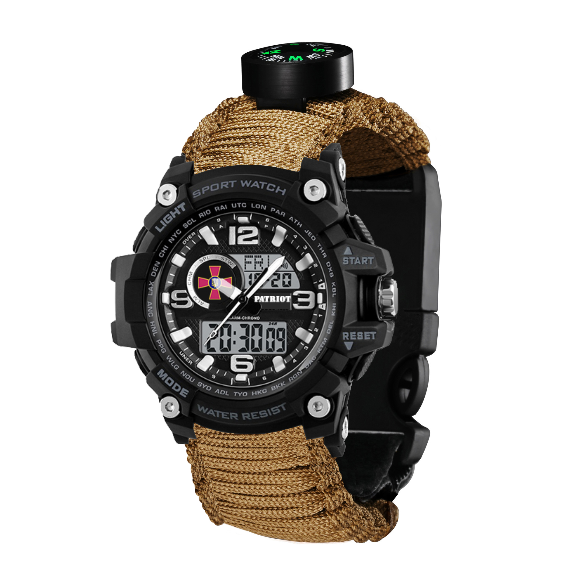 Patriot 012BKSU ЗСУ Чорні Паракордовий ремінець Khaki + Коробка - 2