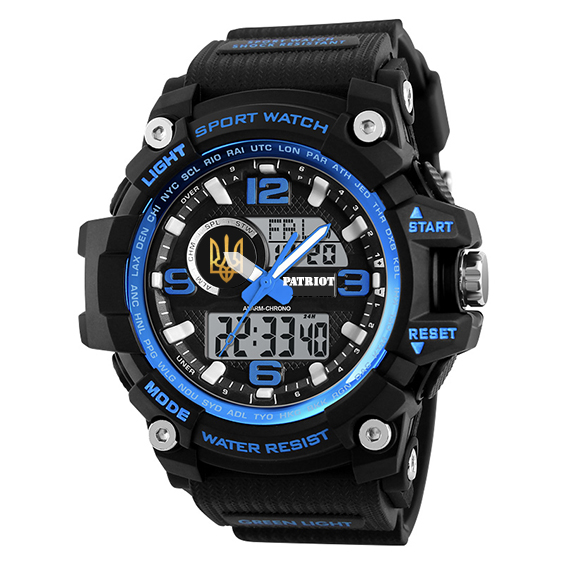 Patriot 012BUBKUAGD Тризуб золото Чорні з синім + Коробка - 2