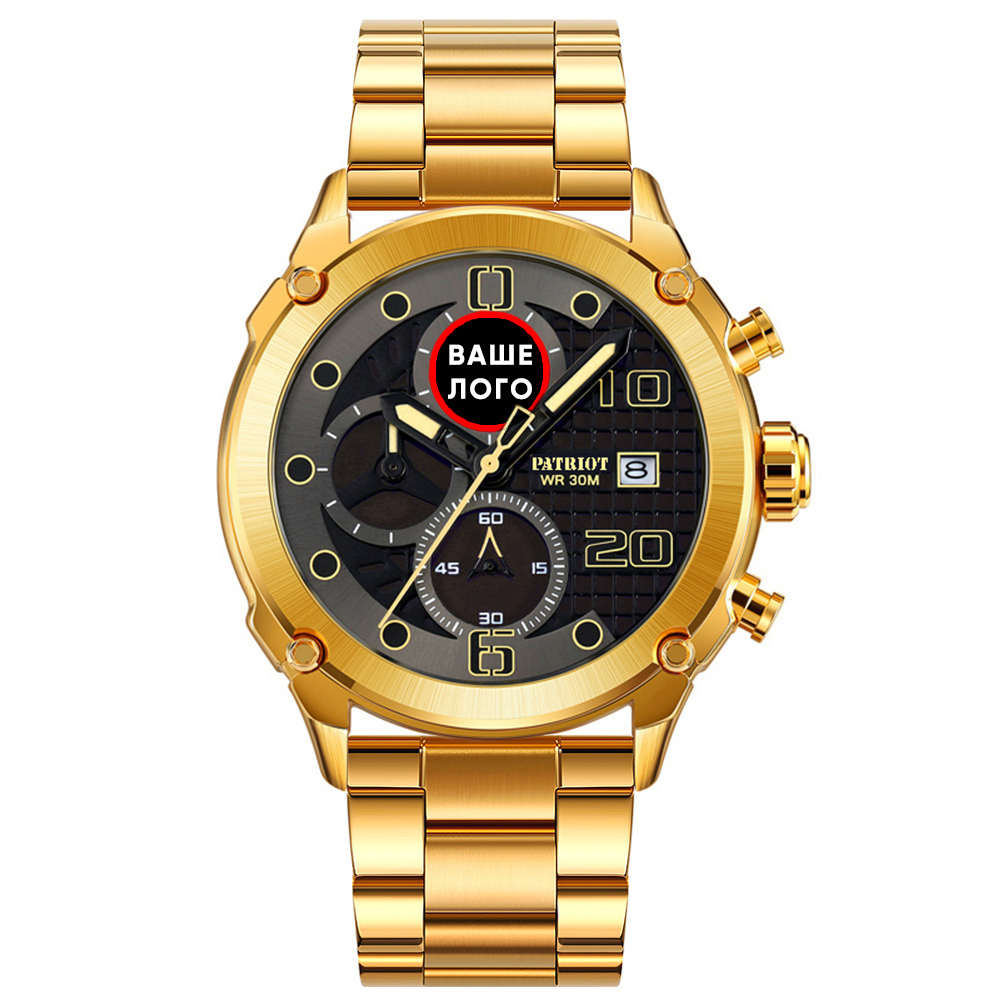 Patriot 016 Ваше Лого Gold-Black Steel - 2