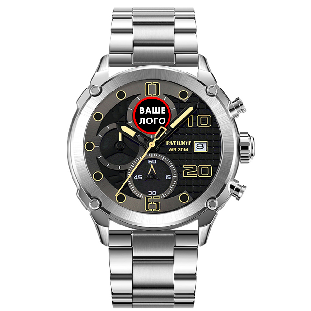Patriot 016 Ваше Лого Silver-Black Steel - 2