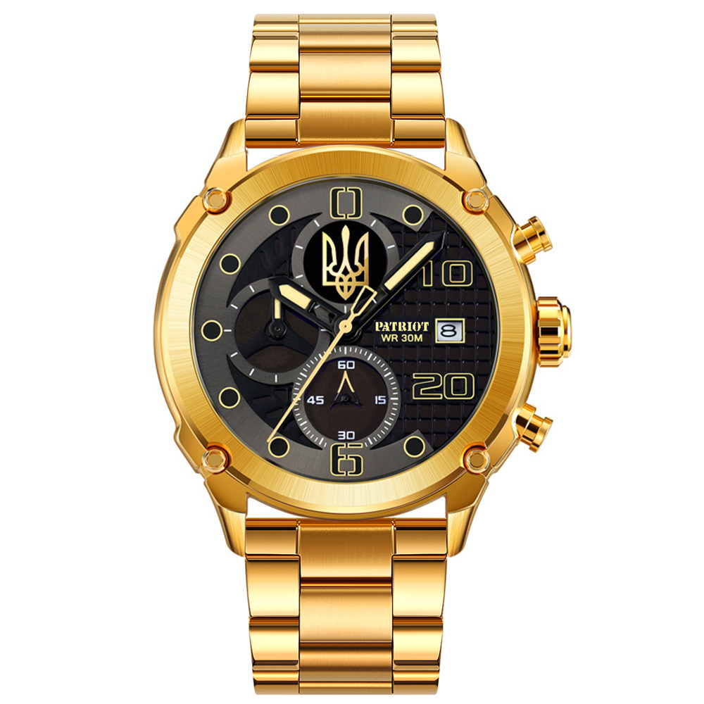Patriot 016 Тризуб золото Gold-Black Steel - 2