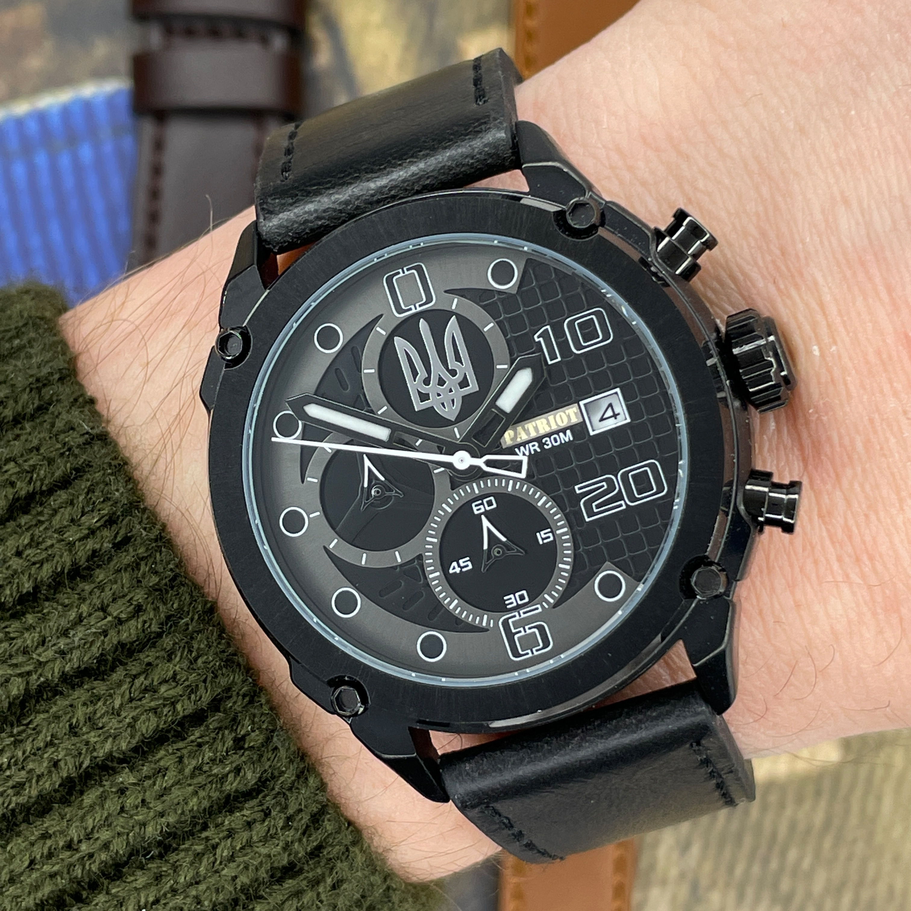 Patriot 016BKBK Тризуб срібло Чорні + Коробка - 3