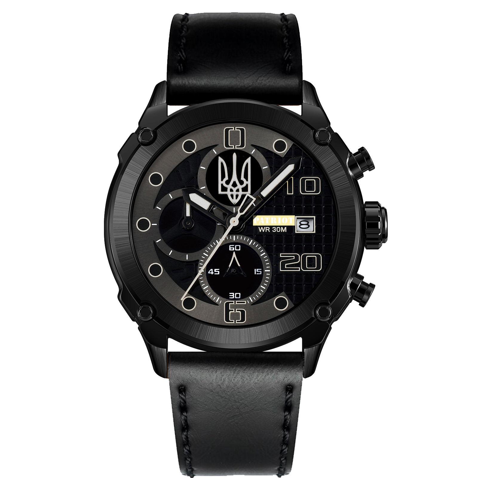 Patriot 016BKBK Тризуб срібло Чорні + Коробка - 6