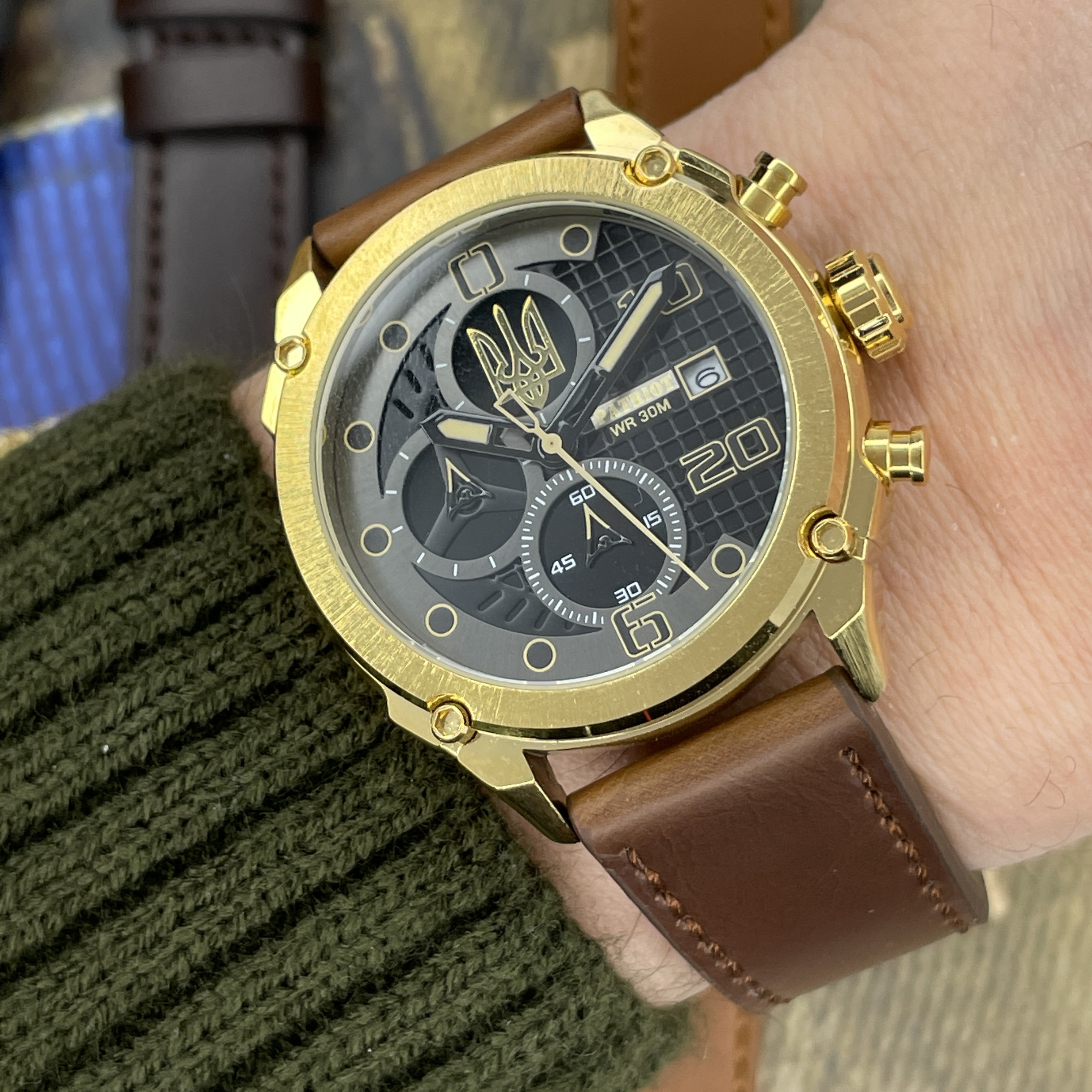 Patriot 016BKGD Тризуб золото Золото-Чорні + Коробка - 2