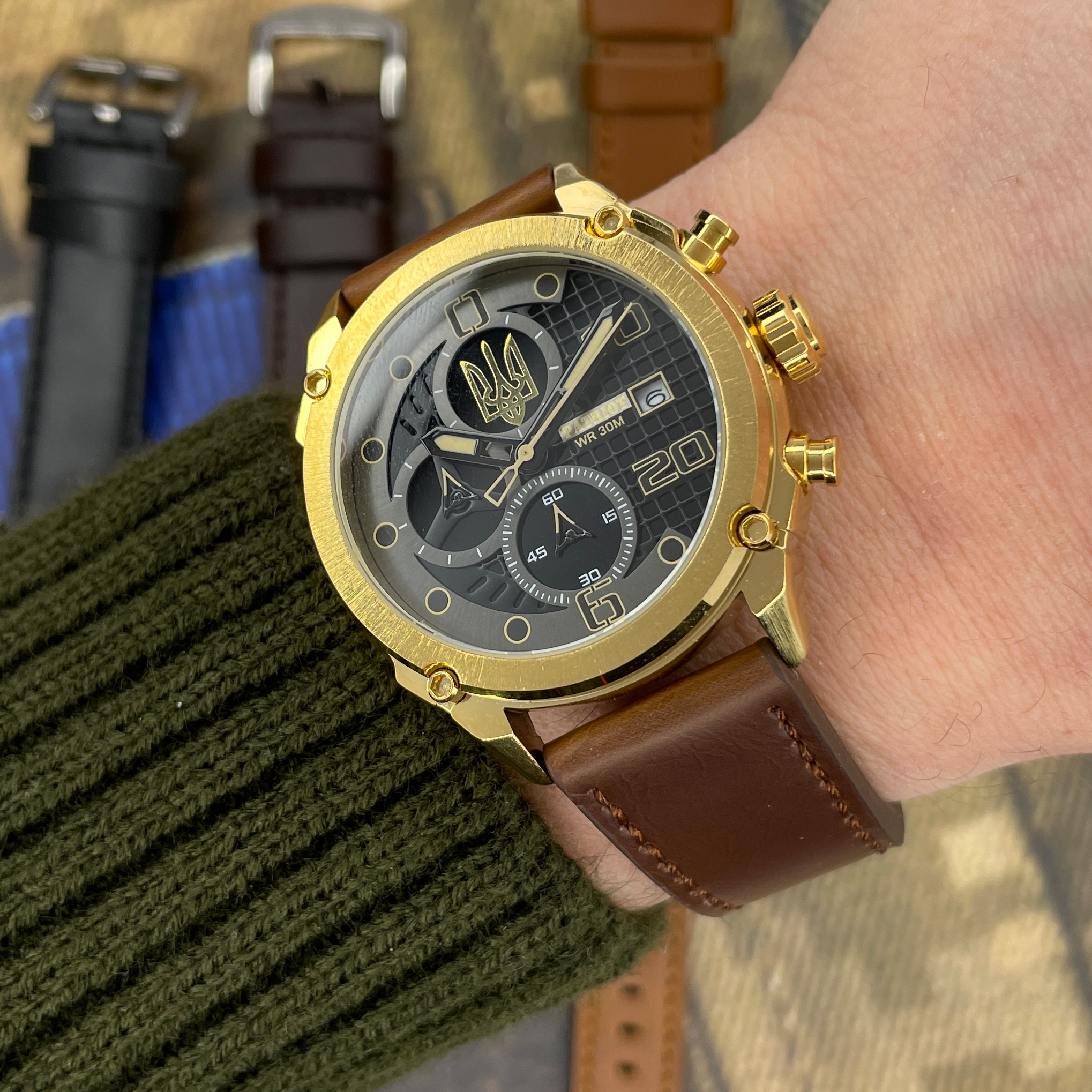 Patriot 016BKGD Тризуб золото Золото-Чорні + Коробка - 3