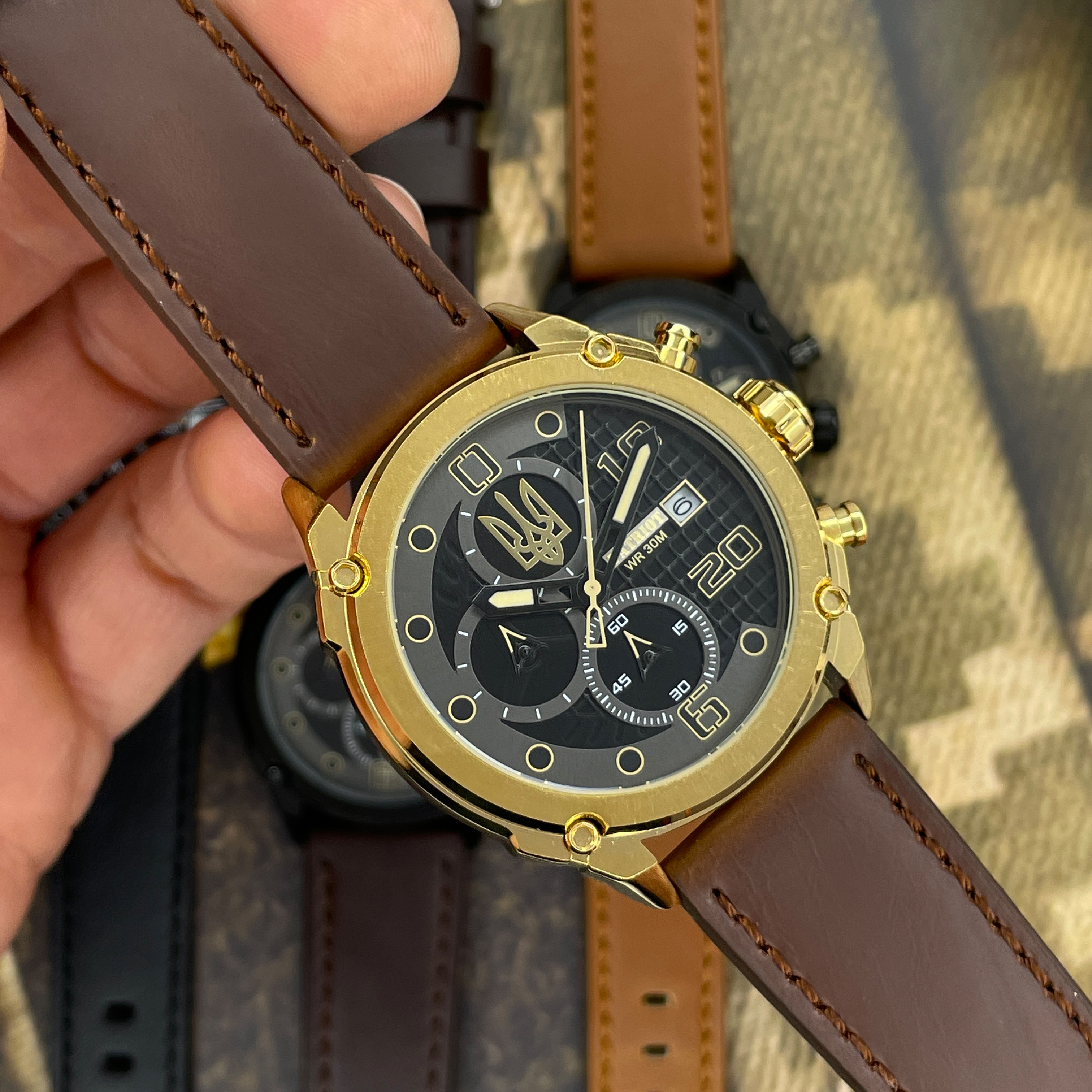 Patriot 016BKGD Тризуб золото Золото-Чорні + Коробка - 4