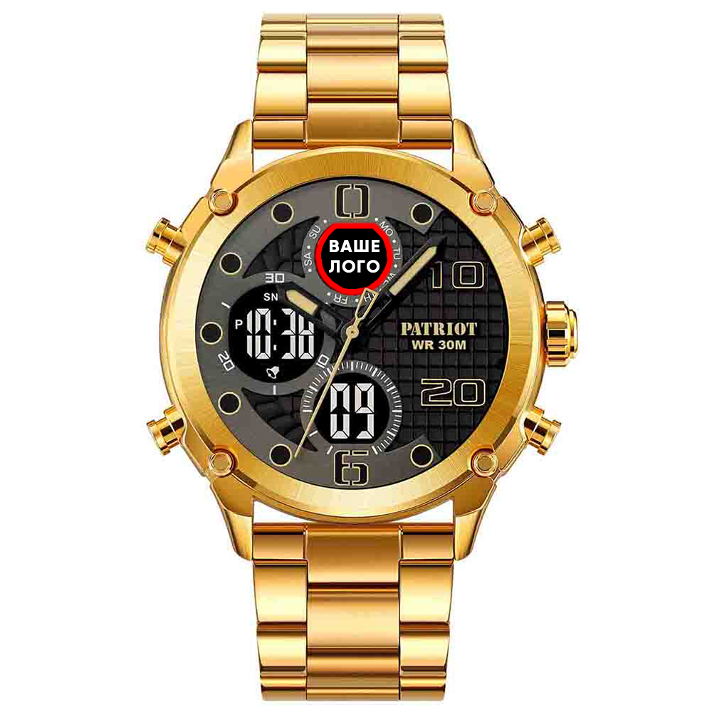 Patriot 017 Ваше Лого Gold-Black Steel - 2