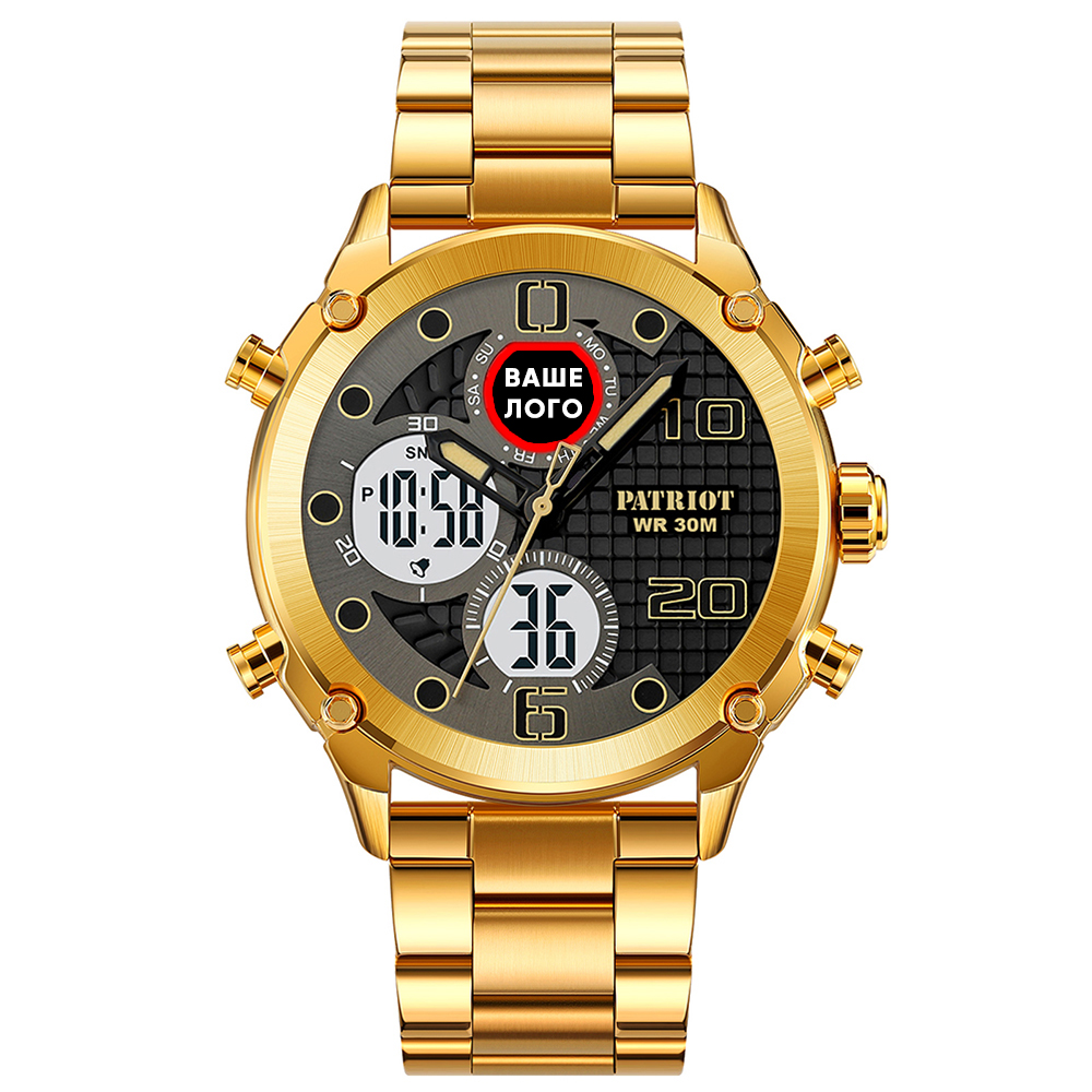 Patriot 017 Ваше Лого Gold-White Steel - 2
