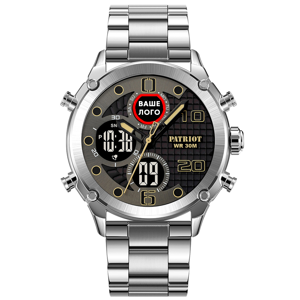 Patriot 017 Ваше Лого Silver-Black Steel - 2