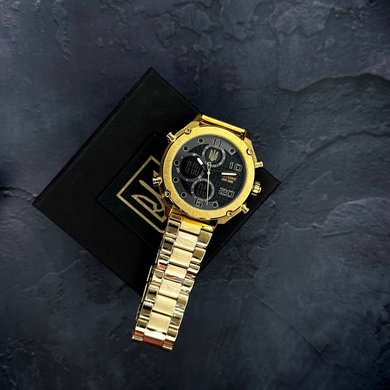 Patriot 017 Тризуб Золото Gold-Black Steel - 2