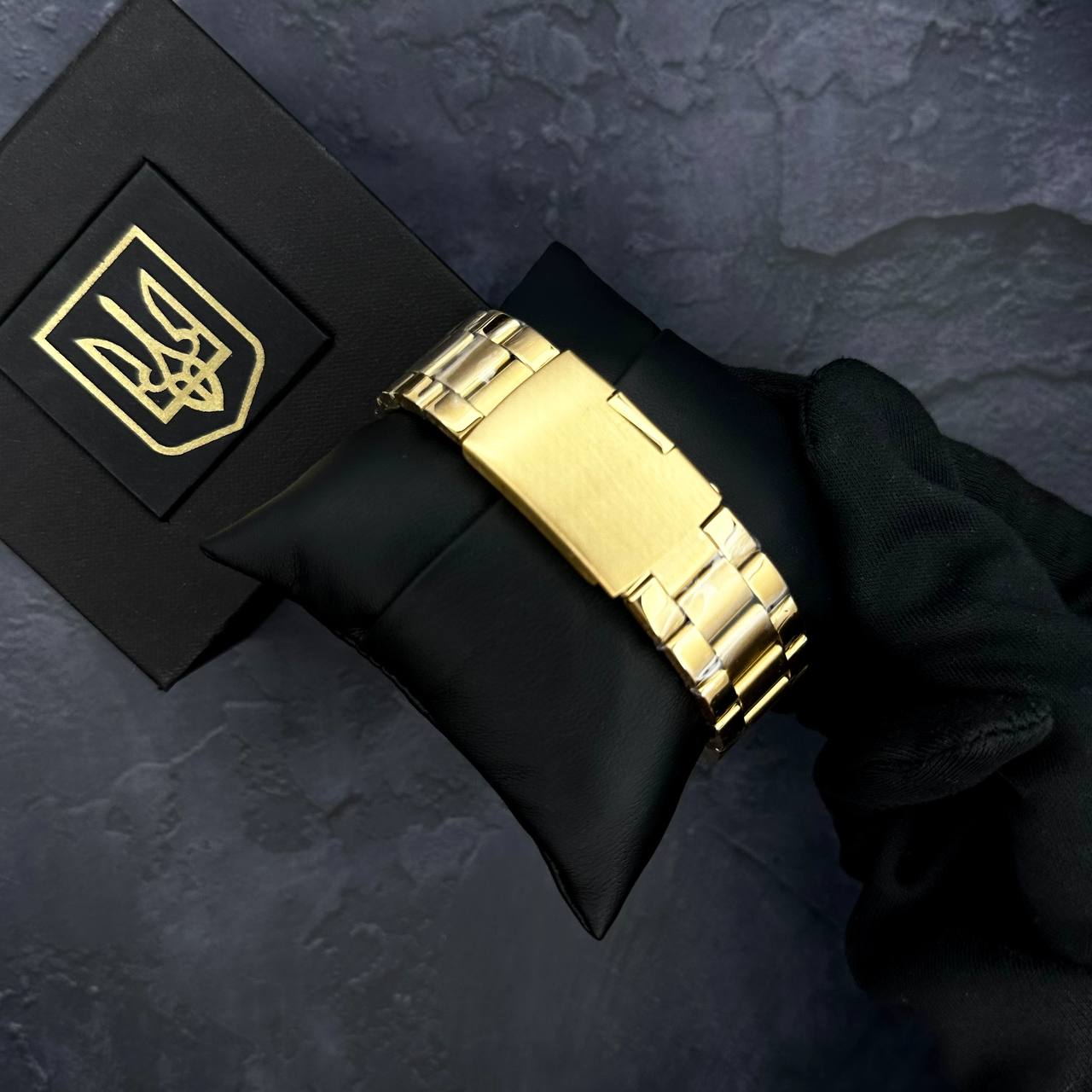 Patriot 017 Тризуб Золото Gold-Black-White Steel - 5