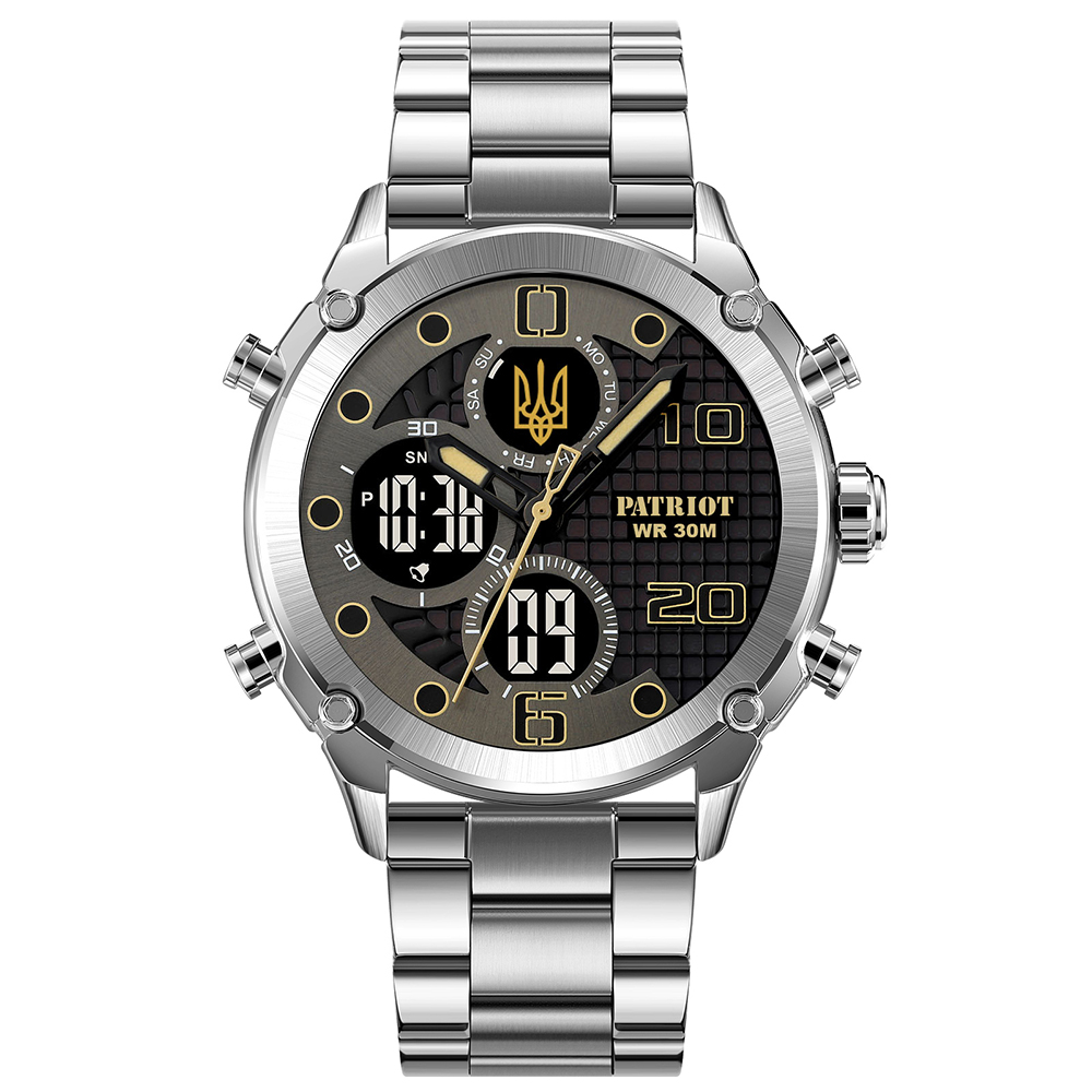 Patriot 017 Тризуб Золото Silver-Black Steel - 2