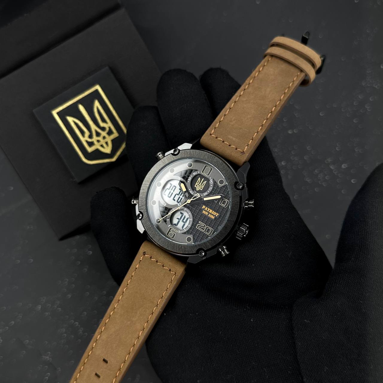 Patriot 017BKBR Тризуб золото Black-Brown - 2