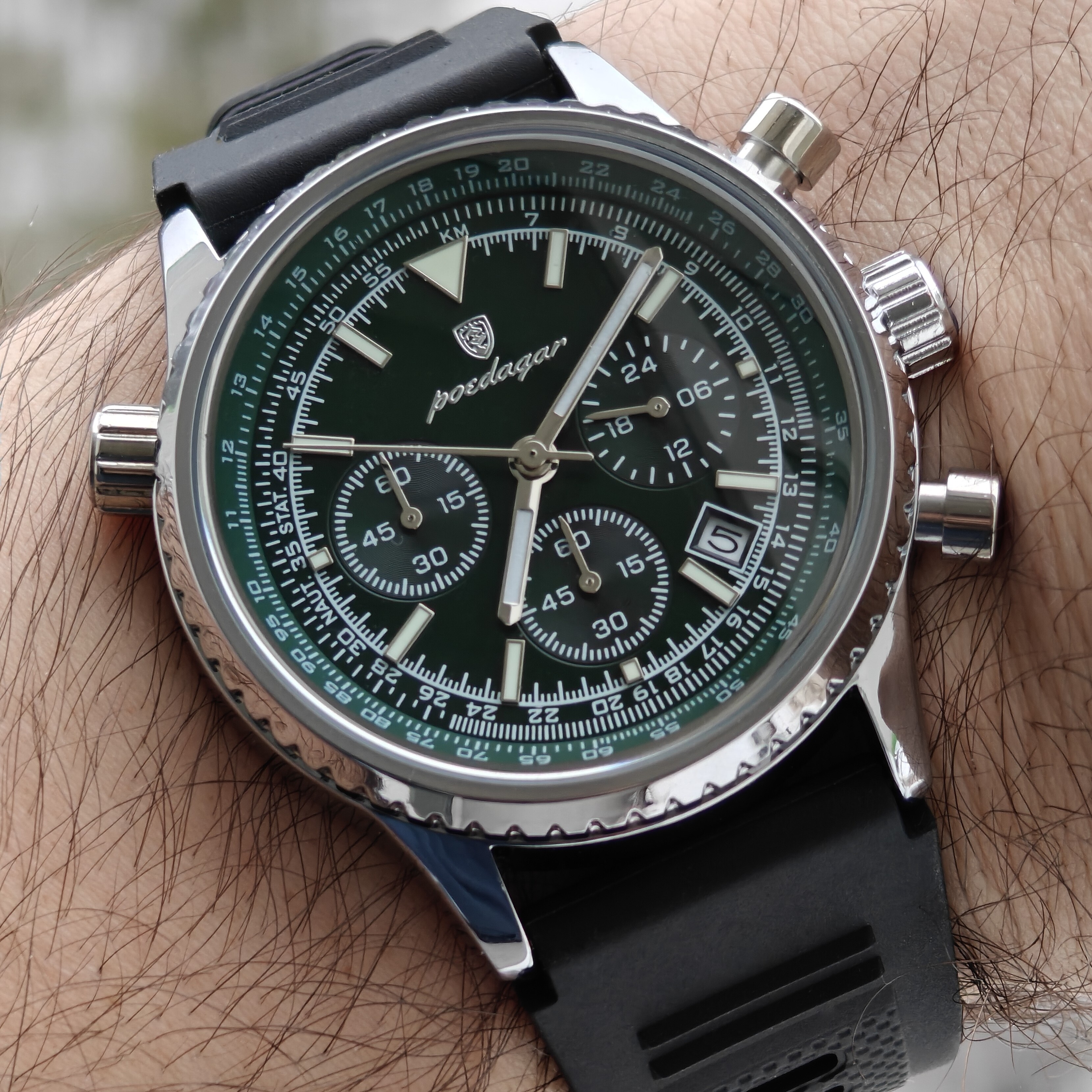 Poedagar Avalon Rubber Black, 2 ремінці - 7