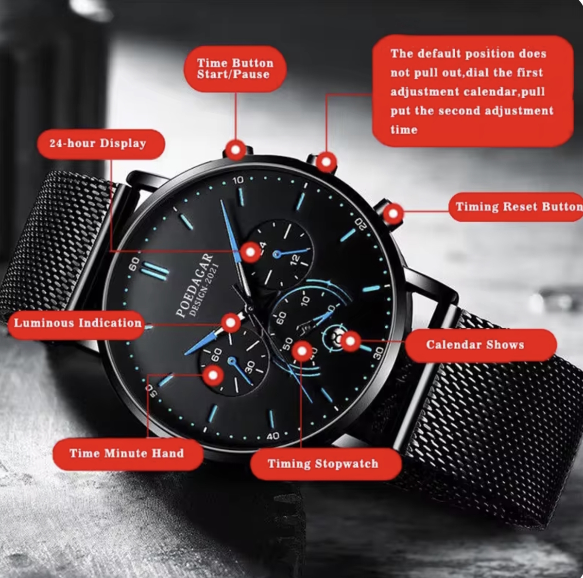 Poedagar Misto Gravy Black, 2 ремінці - 6