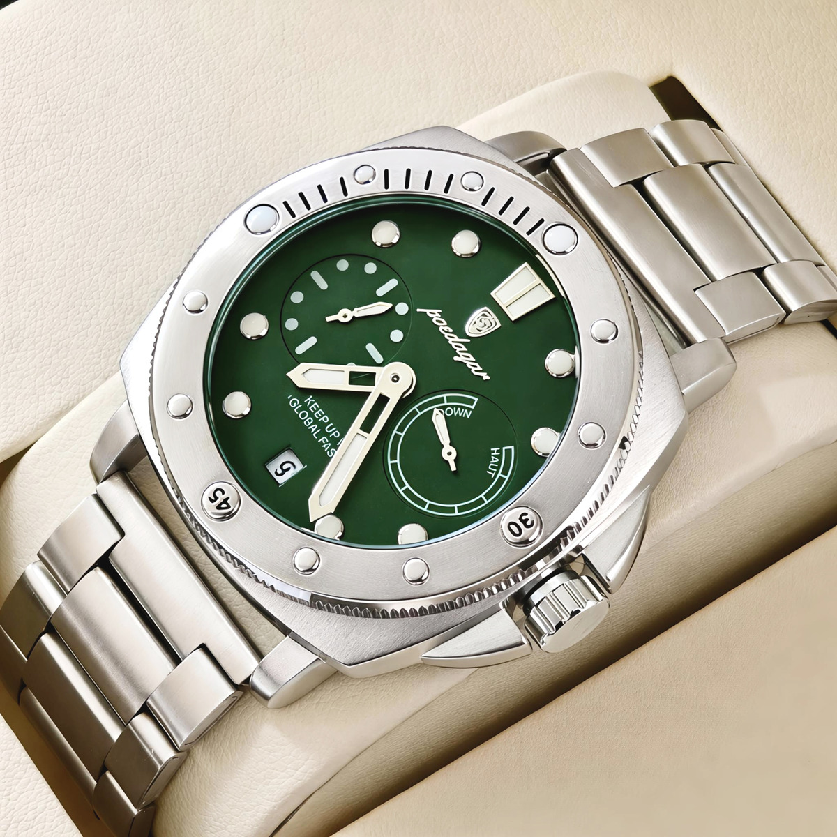 Poedagar Select Silver Metal, 2 ремінці - 2