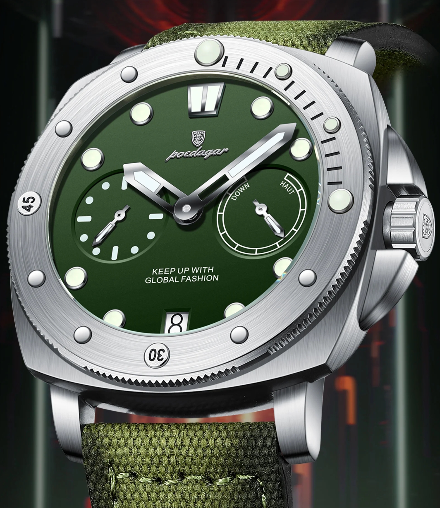 Poedagar Select Silver Metal, 2 ремінці - 3