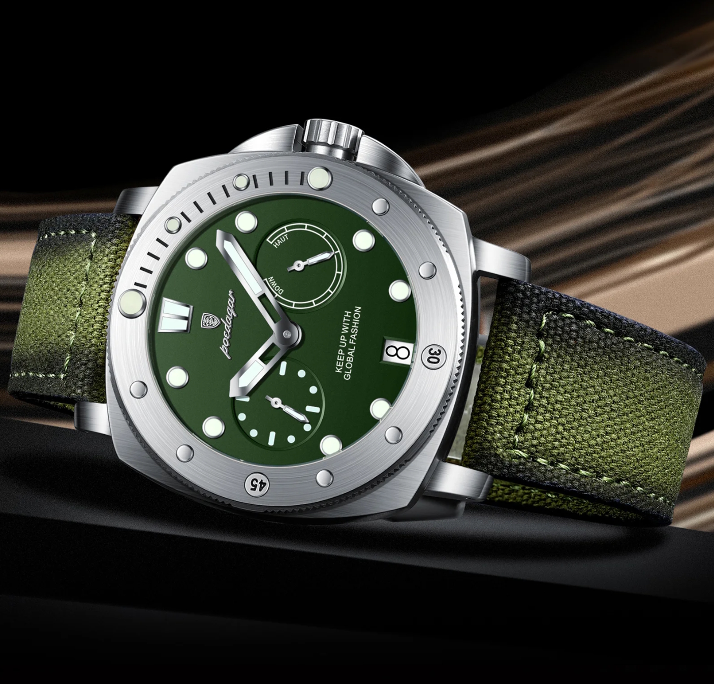 Poedagar Select Silver Metal, 2 ремінці - 5