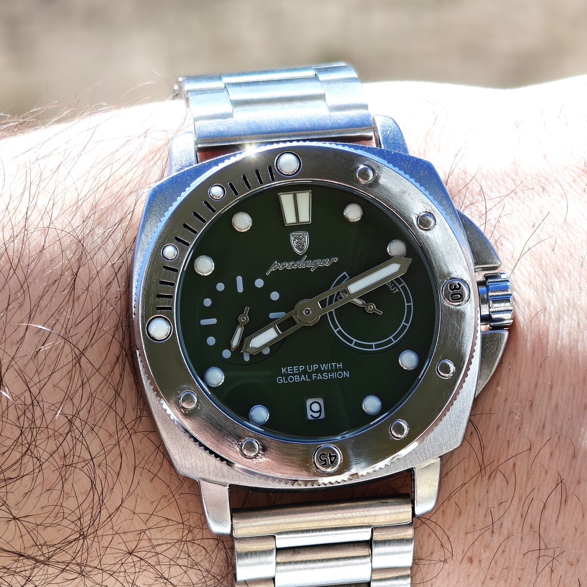 Poedagar Select Silver Metal, 2 ремінці - 7