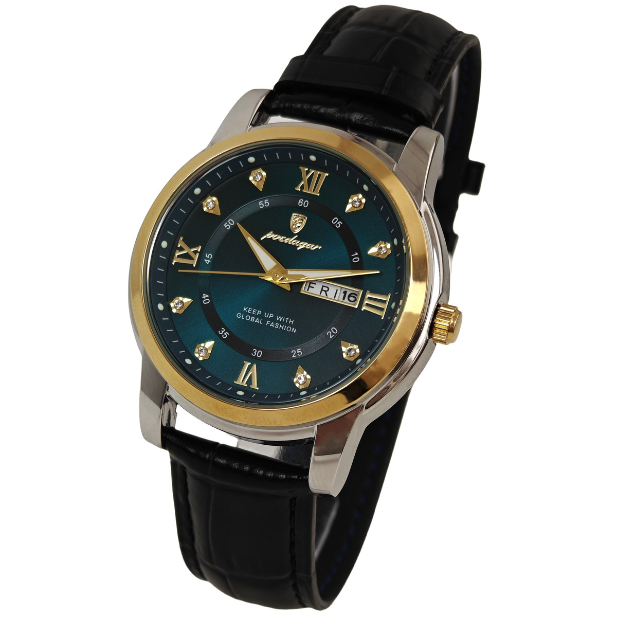 Poedagar Unique Men Leather Deluxe, 2 ремінці - 7