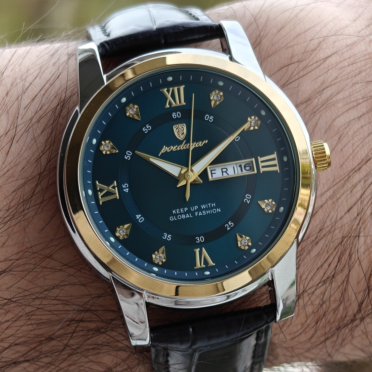 Poedagar Unique Men Leather Deluxe, 2 ремінці - 8