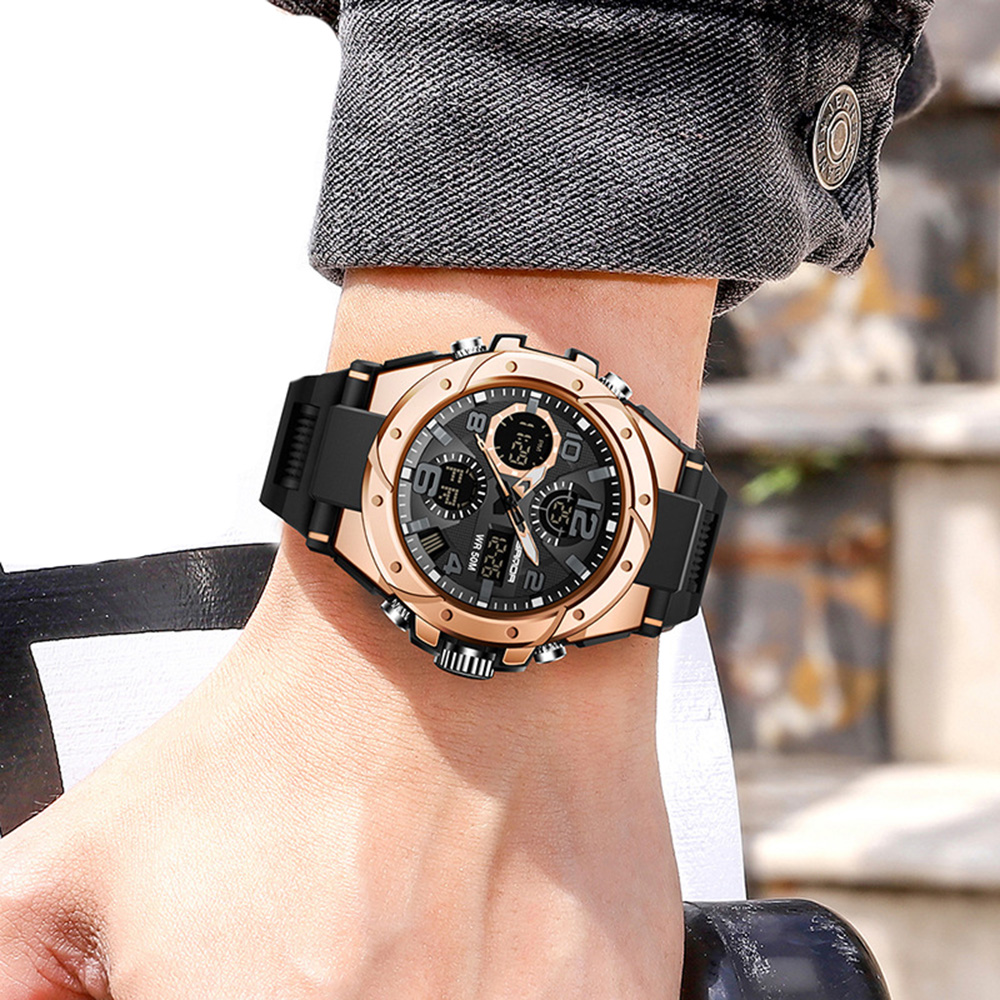 Sanda 6008 Black Rose Gold - 3