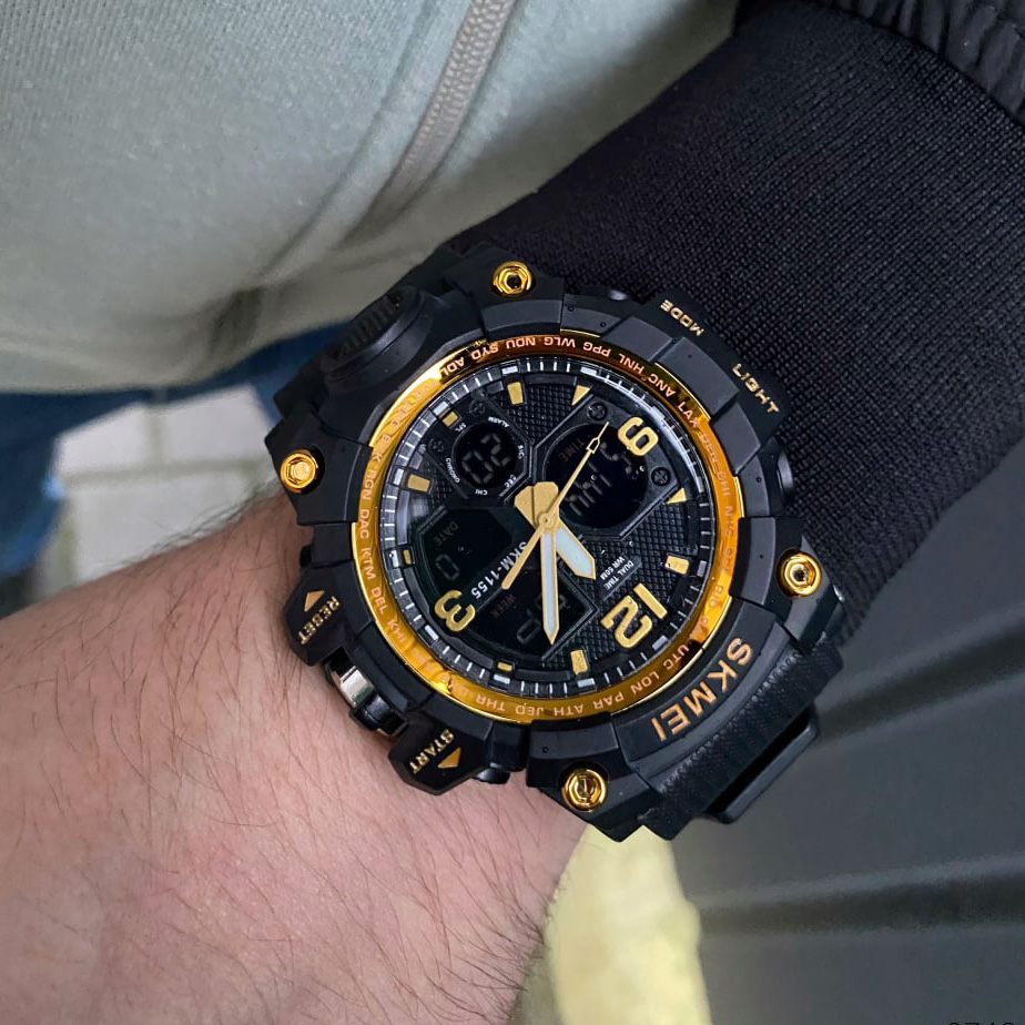 Skmei 1155 Black-Gold - 3