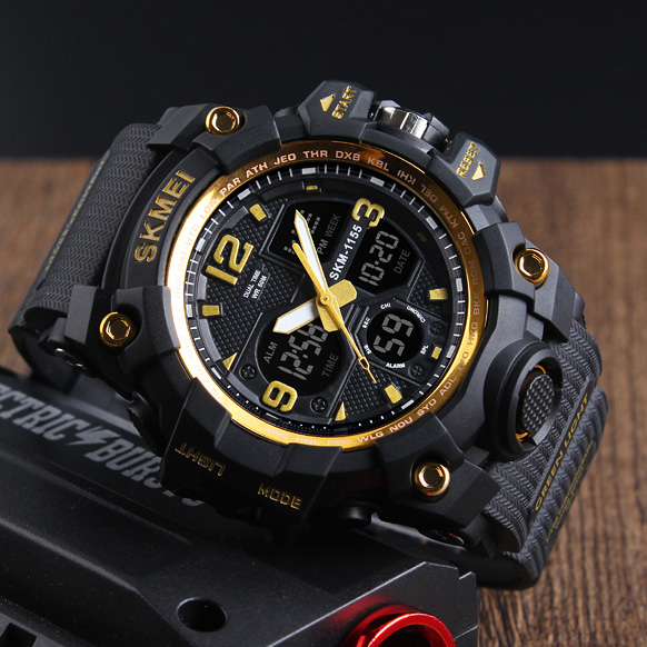 Skmei 1155 Black-Gold - 4