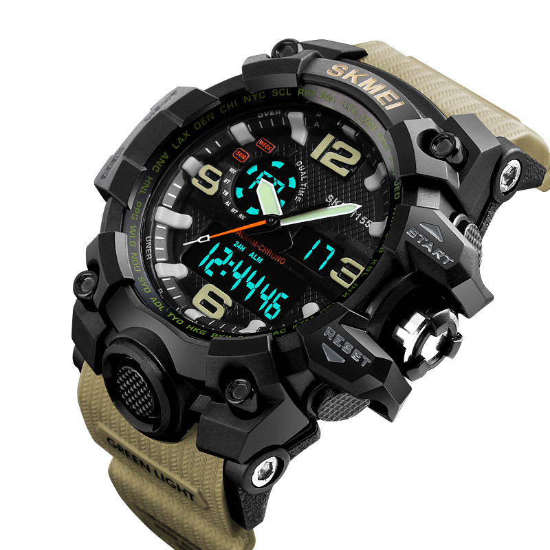 Skmei 1155 Black-Khaki - 3