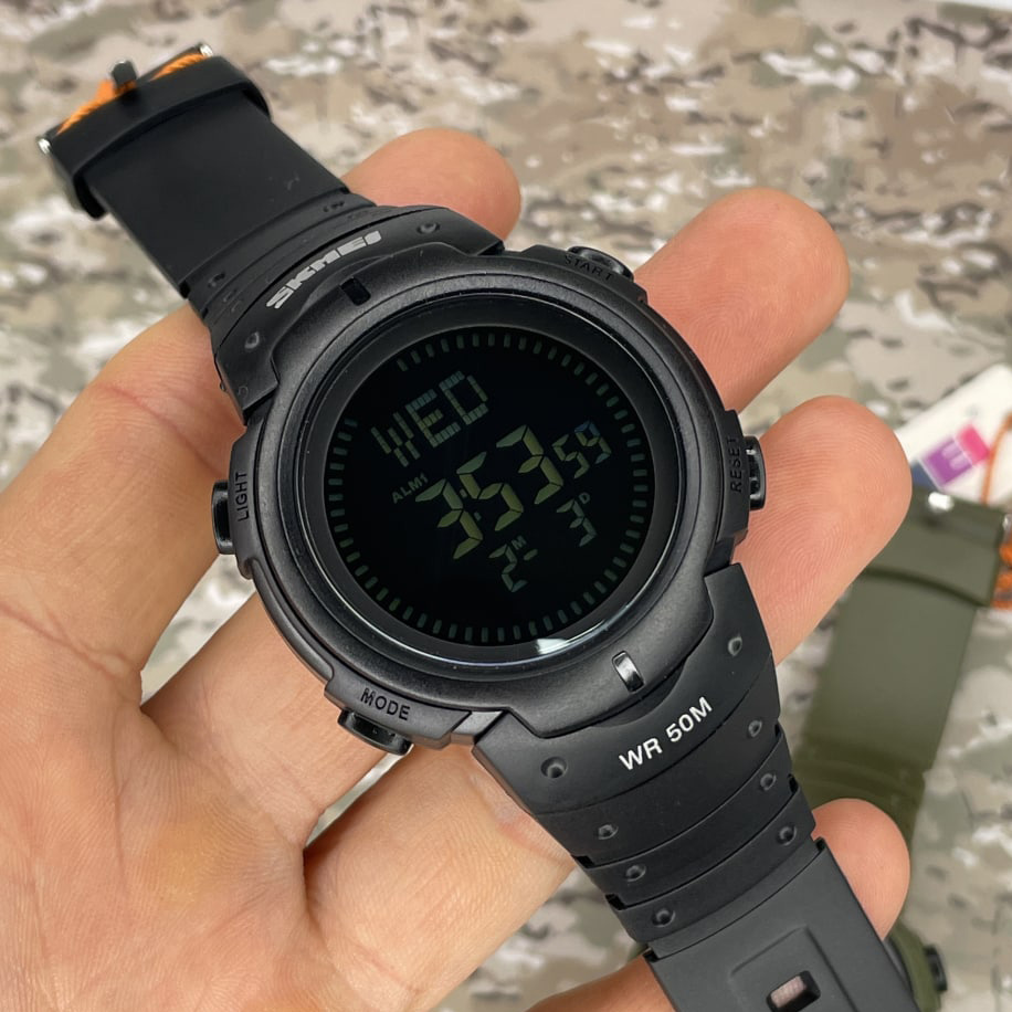 Skmei 1231BK All Black Smart Watch + Compass - 3