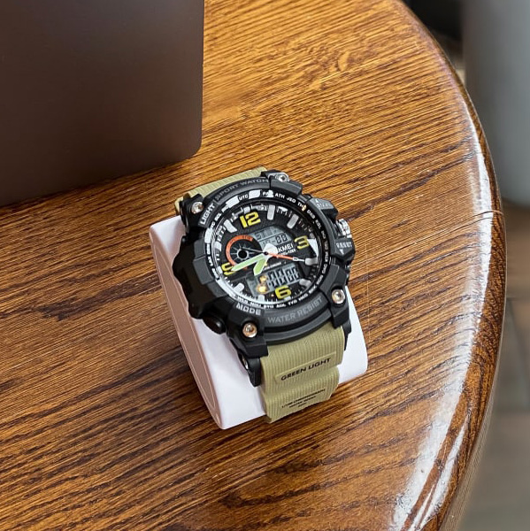 Skmei 1283 Black-Khaki Wristband. - 4