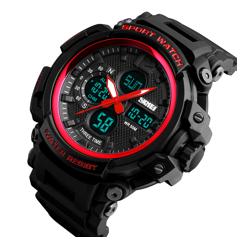 Skmei 1343 (1343RD) Black-Red SALE - 2