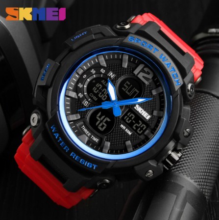 Skmei 1343 Black-Blue-Red Wristband SALE - 2