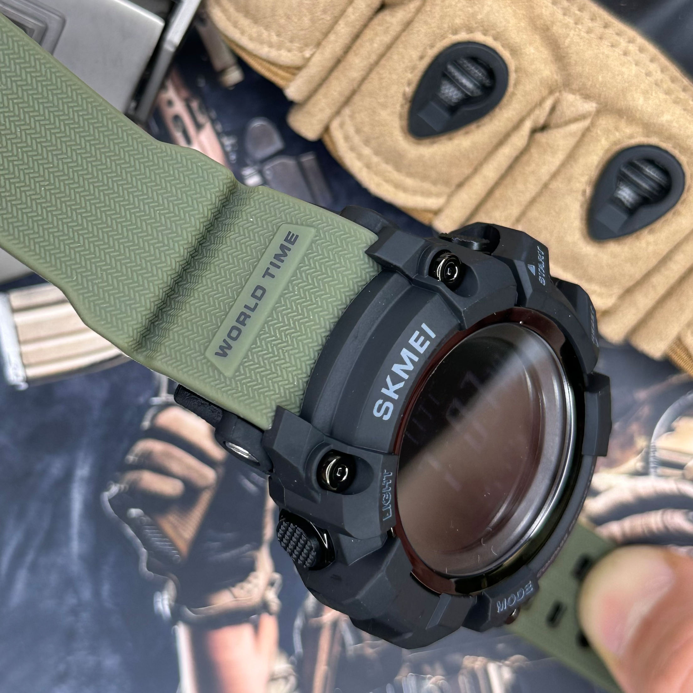 Skmei 1356AG Army Green + Compass - 10