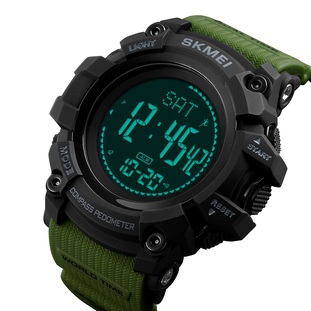 Skmei 1356AG Army Green + Compass - 2