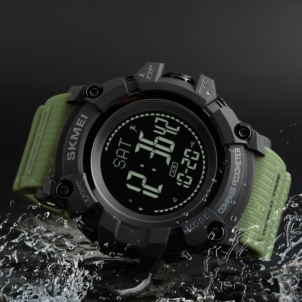 Skmei 1356AG Army Green + Compass - 3