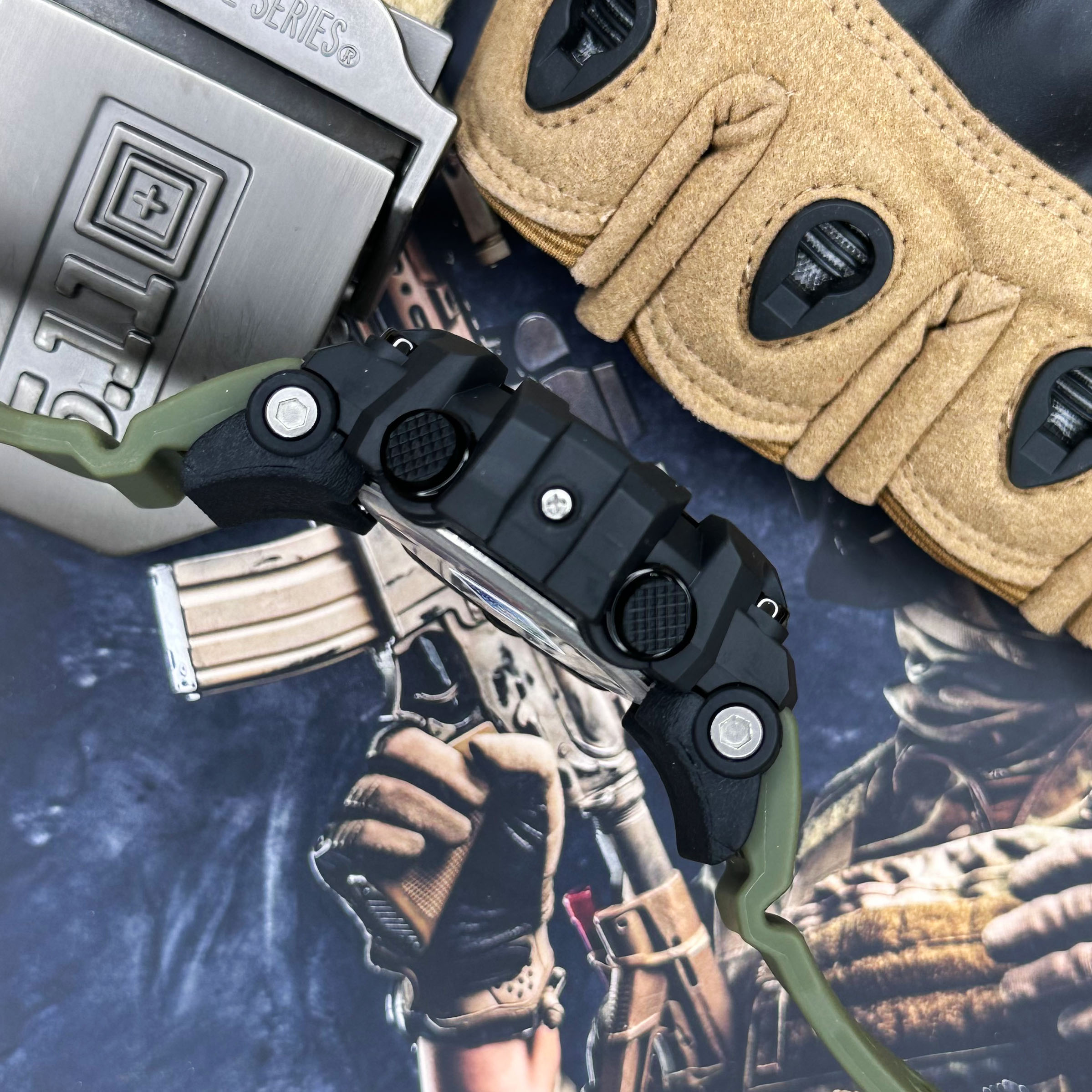 Skmei 1356AG Army Green + Compass - 9