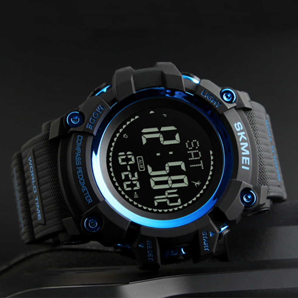 Skmei 1356BU Black-Blue Compass - 4