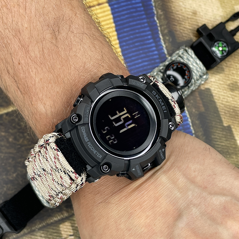 Skmei 1356DCPK Desert Camo Tactic Compass - 3