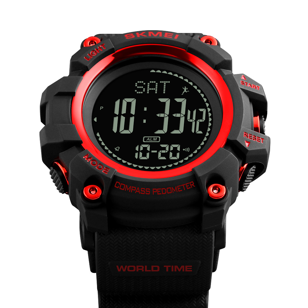 Skmei 1356RD Black-Red + Compass SALE - 3
