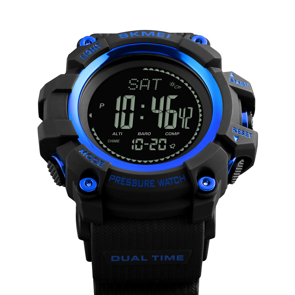 Skmei 1358 Black-Blue Smart Watch Compass SALE - 3