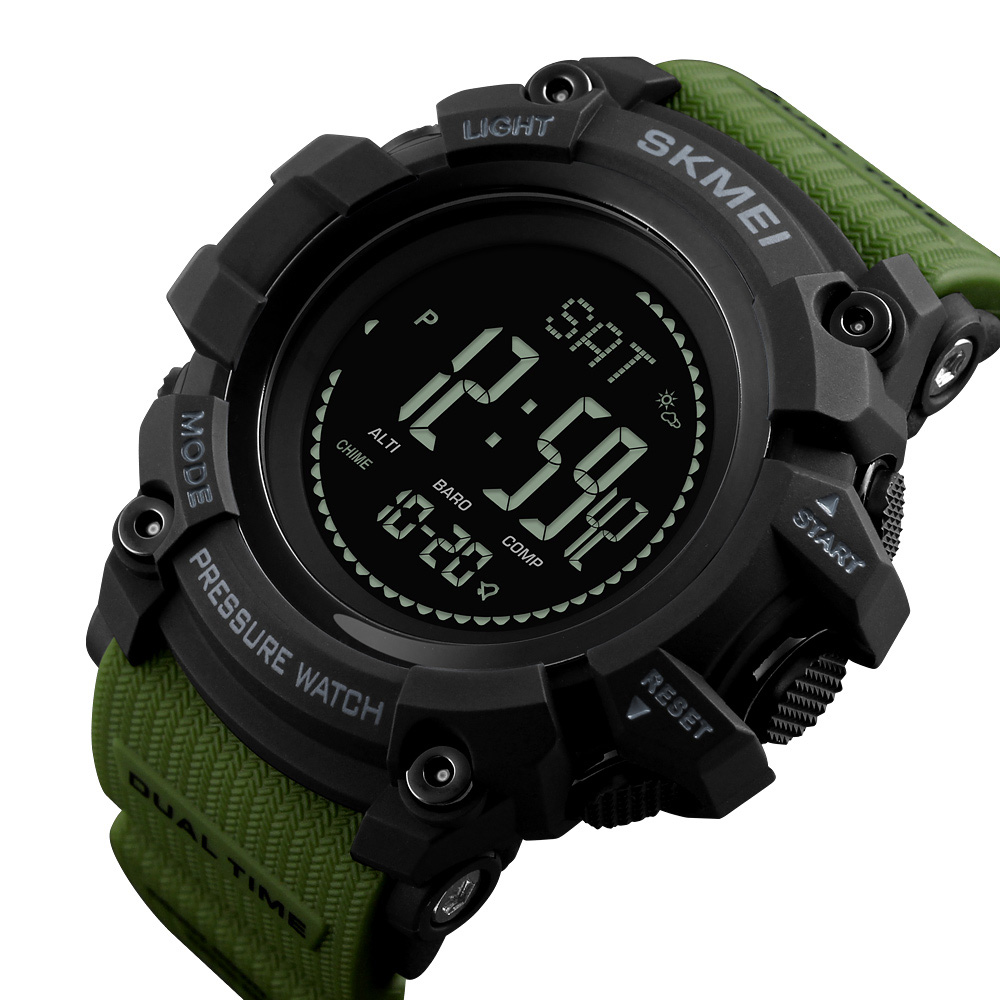Skmei 1358AG Army Green Smart Watch Compass - 2