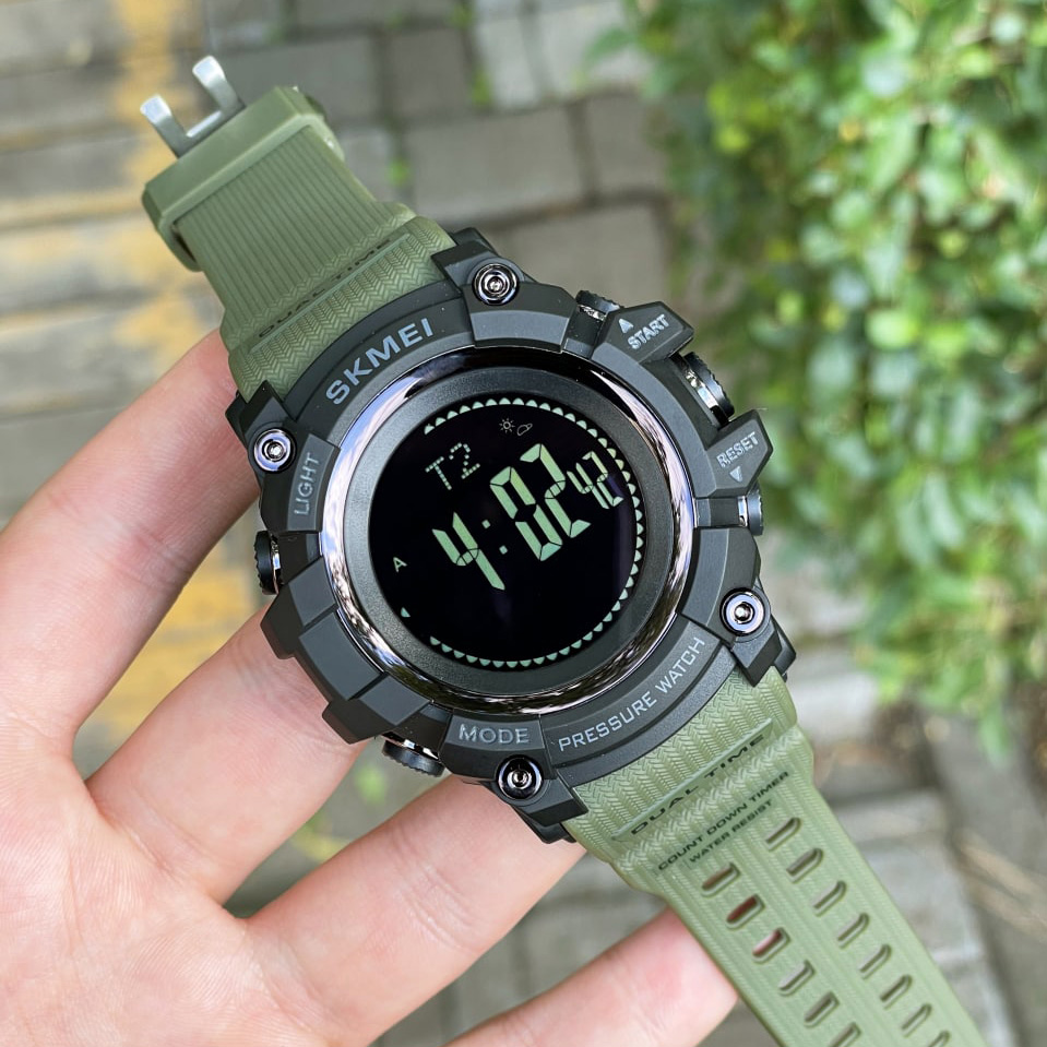 Skmei 1358AG Army Green Smart Watch Compass - 4