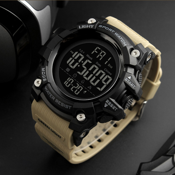 Skmei 1384 Black-Khaki Wrisband - 3