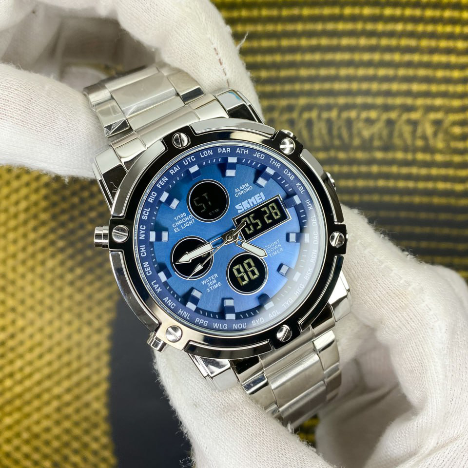 Skmei 1389BU Silver-Black-Blue - 4