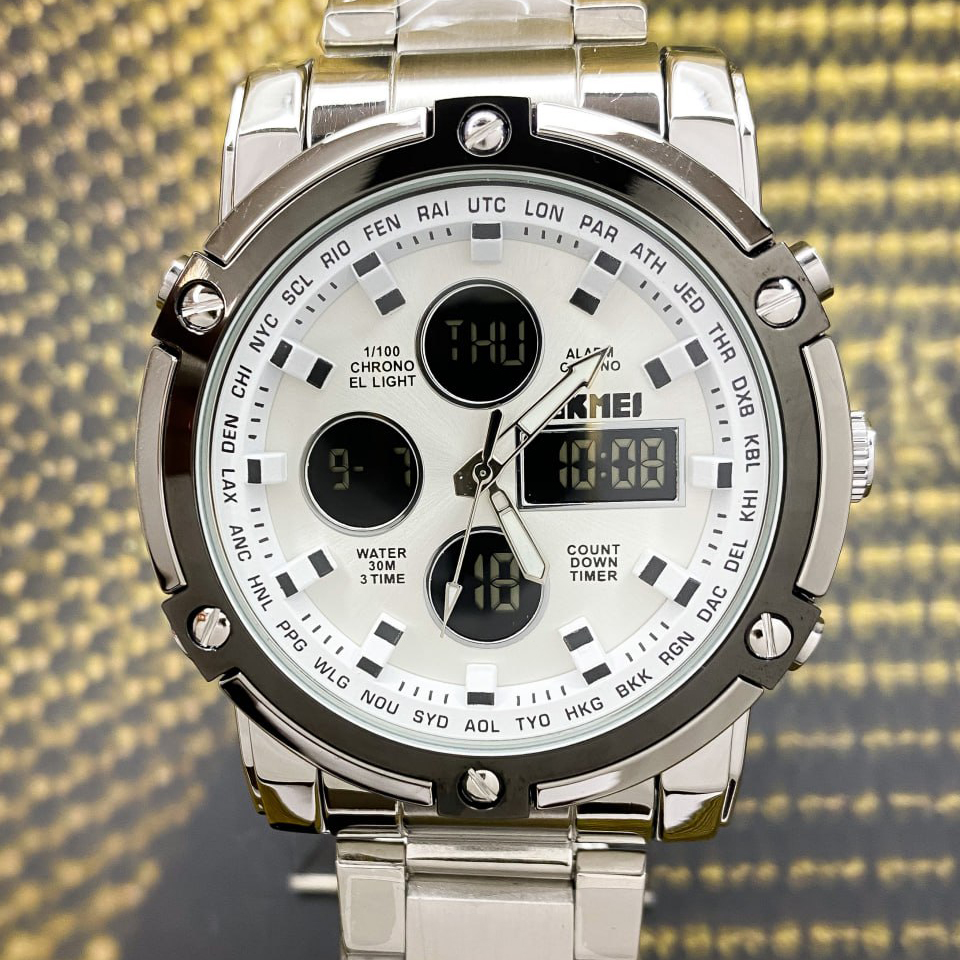 Skmei 1389SI Silver-Black-Silver - 3