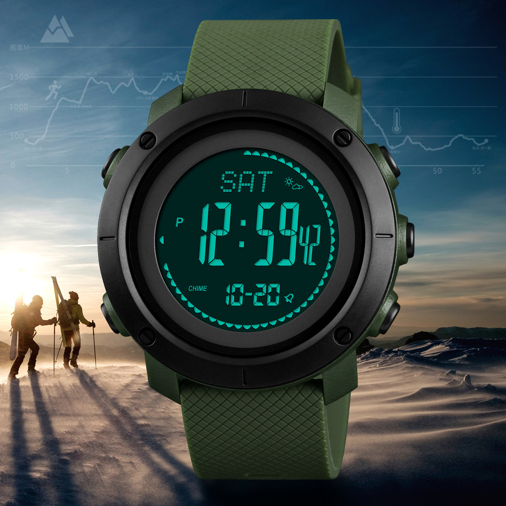 Skmei 1418AG Army Green + Compass - 4