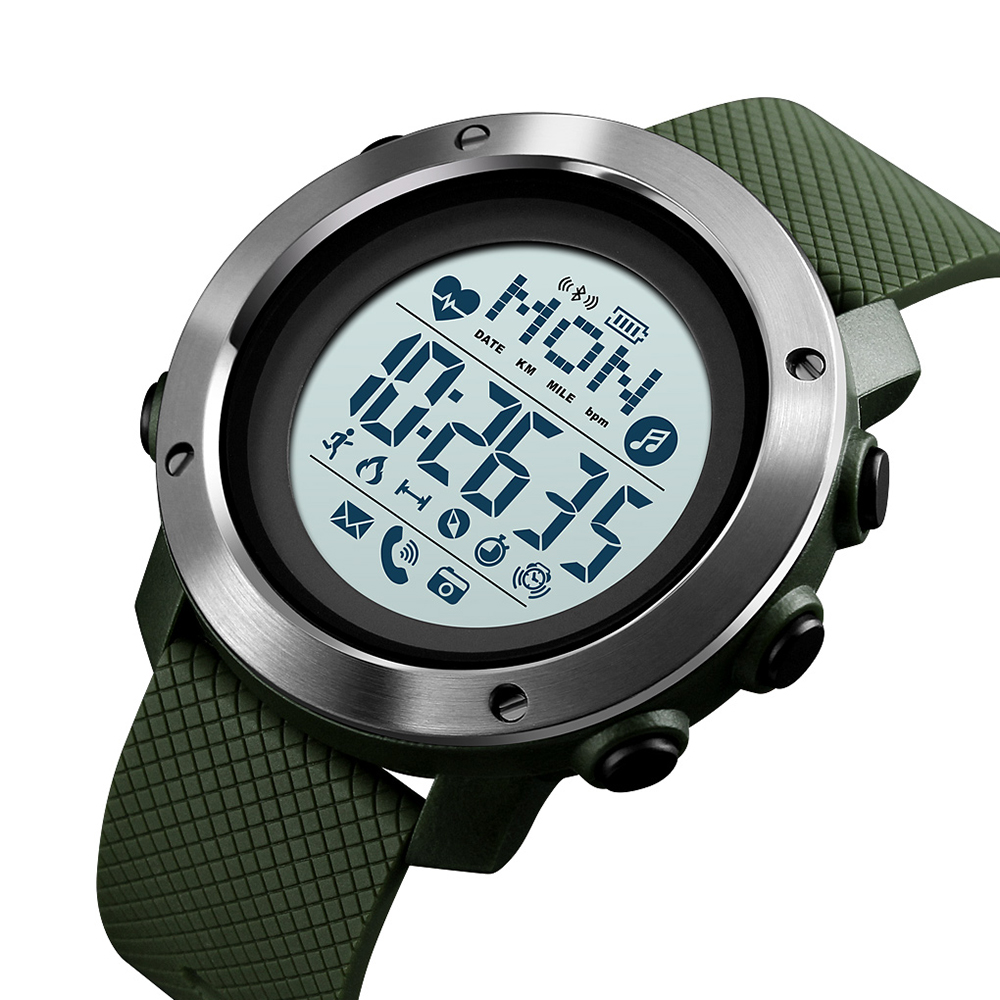 Skmei 1511AG Army-Green Smart Watch + Compass SALE - 2